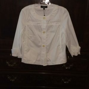 SOLD 4P NWT Talbots Cotton 3/4 sleeve jacket. Cute!